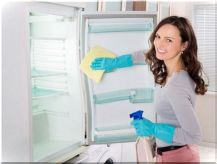 Baking soda and vinegar for cleaning the refrigerator 