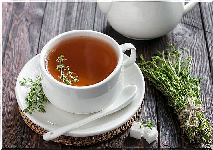 Thyme tea is one of the best medicinal teas for coughs