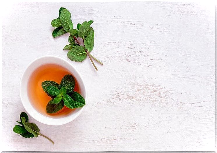 Mint tea and other herbal teas for coughs