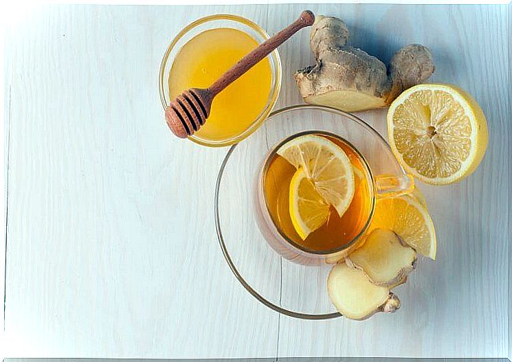 Ginger tea and other herbal teas for coughs